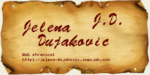 Jelena Dujaković vizit kartica